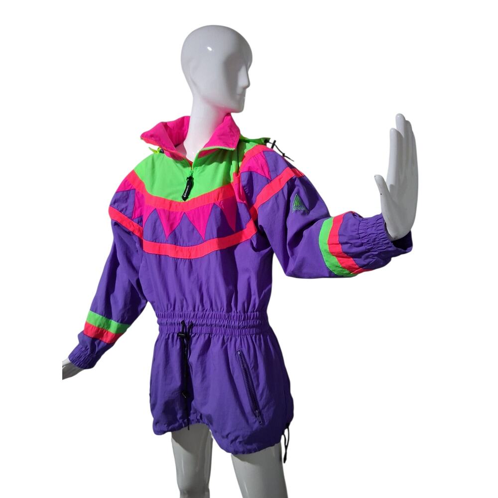 Vintage Cima Ski Wear‎ Women's size 10 Dopamine 80's Colour Block Ski Jacket - Picture 4 of 10